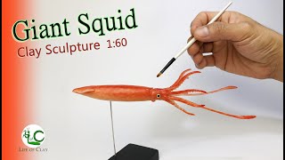 Sculpting Giant Squid using Cosclay Translucent  Architeuthis dux  LifeofClay [upl. by Farnham535]