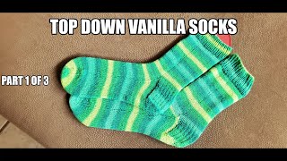 Top Down Vanilla Socks using the Magic Loop Method  Part 1 of 3 [upl. by Attiuqihc485]