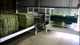 Big Square Bale Slicing and DeStacking [upl. by Salisbarry]