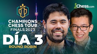 ¡Magnus vs So amp Caruana vs Nakamura luchan por la corona  Champions Chess Tour Finals 2023 Día 3 [upl. by Onifled]