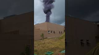 Caught Tornado With Lightning terribletornado travel weatherevent naturaldisaster [upl. by Gordy]