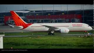 Air Indias Boeing 787 Dreamliner landing at DelhiHD [upl. by Enybor]