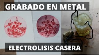 grabado en metal casero  como hacer electrolisis casera [upl. by Anjali81]