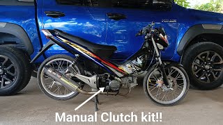 MANUAL CLUTCH KIT CONVERSION  NICE125 RS125 XRM125 WAVE125  ZAFER [upl. by Ibbob]