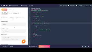Palindrome Check Recursion C Coding Ninjas [upl. by Derinna]