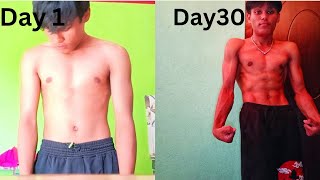 200 Pushups Every Day for a Month My Natural bodyTransformation [upl. by Macfadyn175]