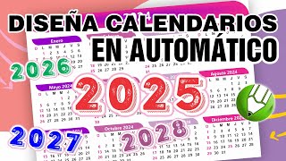 📆🔥 Cómo crear CALENDARIO 2025 en Automático con CorelDraw ALMANAQUE 2025 💥 CALENDARIO 2025 [upl. by Aryt]