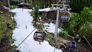 Winterbetrieb Modellskigebiet  Jägerndorfer Modellseilbahn mit Omega V [upl. by Sung219]