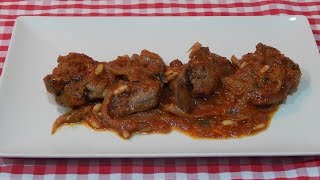 Cómo hacer higados de pollo con tomate y cebolla [upl. by Niwhsa]