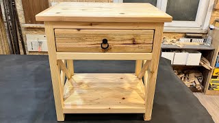 Making nightstand from pallets  Pallet wood nightstand diy  Paletten komidin yapımı [upl. by Isabelle]