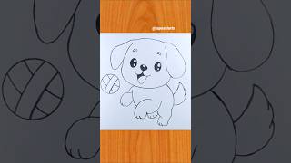 Cute puppy animal pencil drawing  dog draws taposhiarts ytshort reel howtodraw fb [upl. by Arhaz685]