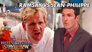 Hells Kitchen Served Raw  Episode 8  Ramsay vs JeanPhilippe [upl. by Jonathan444]