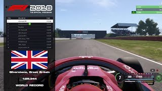 F1 2018  Silverstone World Record Hotlap  125344 PS4  Setup [upl. by David]