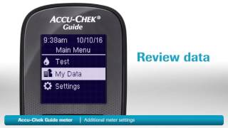 AccuChek Guide  Additional meter settings [upl. by Haiacim]