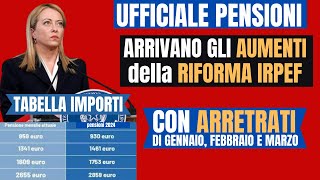 PENSIONI UFFICIALE❗️AUMENTI da APRILE RIFORMA IRPEF 2024 Ecco di quanto aumenta il netto [upl. by Bak]