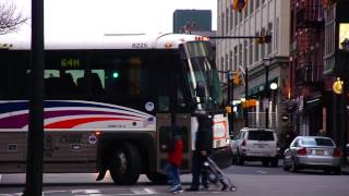 2002 MCI D4500 8225 On The 64H  Christopher Columbus Drive amp Greene Street  New Jersey Transit [upl. by Alicsirp]