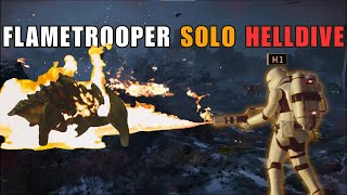 Helldivers 2  Soloing a HELLDIVE as a Flametrooper [upl. by Nylla]