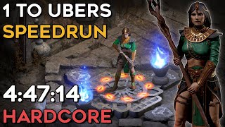 ITS DONE 1 TO UBERS HARDCORE SORCERESS SPEEDRUN WORLD RECORD  44717 IGT  DIABLO 2 RESURRECTED [upl. by Livi]