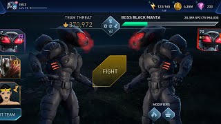 Sub Boss BLACK MANTA 👽 Solo Raid Event Fights ☠️ InJustice 2 Mobile Gameplay [upl. by Moira274]