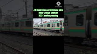 JR EastShonan Shinjuku Line KitaOmiya Station Passing E231 Series [upl. by Keelby]