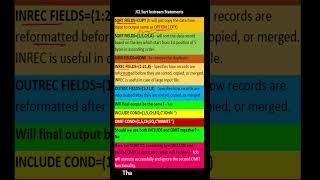 JCL Sort Instream Statements [upl. by Nagem965]