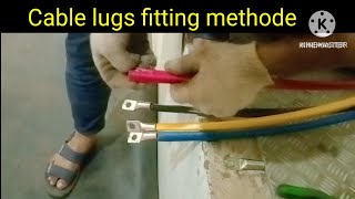 4×120 RM electrical cable crimping with lugs in field practical video  power cable crimping method [upl. by Eirojram]