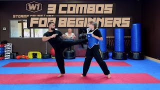 Kick Combos Every Beginner Should Know  Taekwondo Sparring Tips [upl. by Mor]