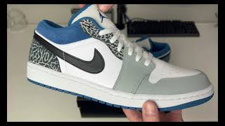 Air Jordan 1 Low SE True Blue Review [upl. by Brooks]