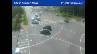 Newport News Police Officer Involved In 3 Vehicle Crash Newport News Virginia [upl. by Airres]