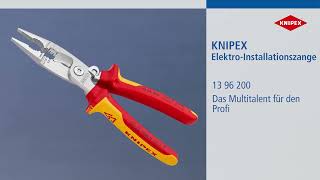 Knipex 13 96 200 ElektroInstallationszange – 7 Funktionen in einem Werkzeug [upl. by Lyford]