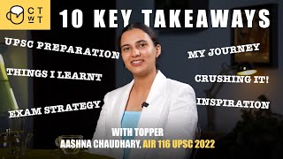 Please understand the importance of test series🙏🏻  Aashna Chaudhary AIR 116  UPSC CSE [upl. by Nodnar]