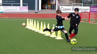 Fußballtraining mit Kindern  Körpertäuschung und Paßspiel [upl. by Bazluke]