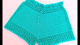 Increible Los Shorts De Moda a Crochet En Talla Para Adulta [upl. by Yelik154]