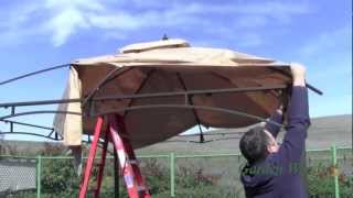 How to install a Lowes Allen Roth 10x12 Gazebo Canopy [upl. by Layod]