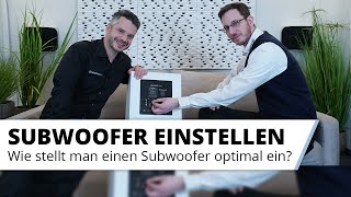 Subwoofer richtig einstellen Wir zeigen wies geht [upl. by Madlin]