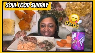 Soul Food Sunday  Neck Bones  Greens amp Cabbage  Candid Yams amp More recipe [upl. by Marje]