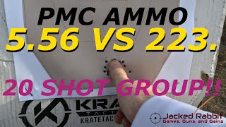 556 vs 223 Which Is More Accurate PMC Accuracy Test 20 Shot Group [upl. by Nnylyak]