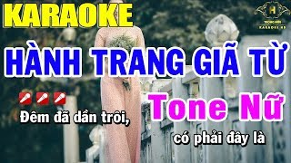 Karaoke Hành Trang Giã Từ Tone Nữ Nhạc Sống  Trọng Hiếu [upl. by Wivinah574]