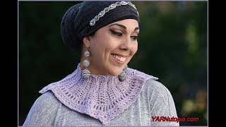 How to Crochet Tutorial DIY Vintage Inspired Pelerine Collar by YARNutopia [upl. by Ananna333]