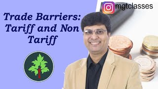 Trade Barriers  Tariff and Non Tariff Barriers in Hindi [upl. by Annoed838]