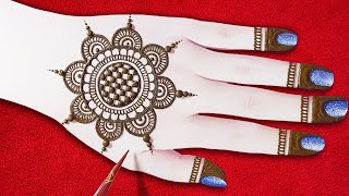 Stylish Gol Tikki Mehndi Design Latest  Very Easy Mehndi Designs Simple Henna Mehndi Design [upl. by Treboh]