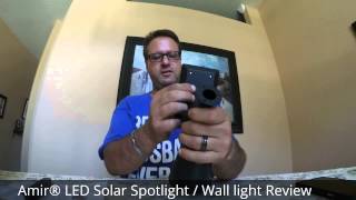 Amir® LED Solar Spotlight  Wall light Review [upl. by Arag]