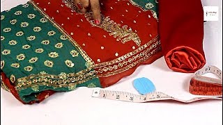 Convert old Saree into Designer Lehenga How to make lehenga from old Lehenga Cutting and Stitching [upl. by Arianne]