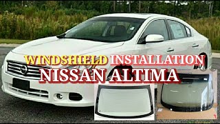 Remove and Install Windshield Glass  Nissan Altima Paano Maglagay Ng Windshield Glass Nissan [upl. by Nwahshar]