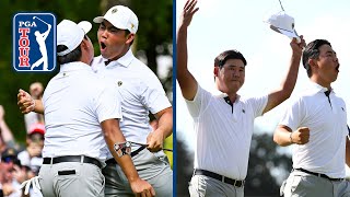 ELECTRIC Tom and Si Woo Kim moments from Day 3 at Presidents Cup [upl. by Junko]