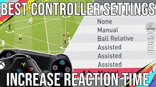 Best Controller Settings Post Patch To INCREASE Reaction Time  Give You an ADVANTAGEWINS  FIFA 20 [upl. by Yartnoed]