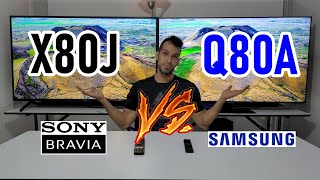 Sony X80J vs Samsung Q80A Triluminos Pro vs QLED  Smart TVs 4K HDR [upl. by Ashlan]