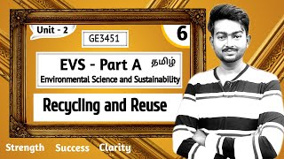 Recycling and Reuse in Tamil  Part A  EVS Unit 2  GE3451 in Tamil  EVS [upl. by Sharma]