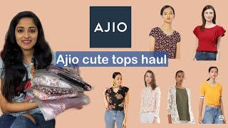 Ajio tops haul 🤩 Cute top and Tshirts haul 💝 honest review 🙏🏻 Kannada vlogs  ajio [upl. by Ailem]