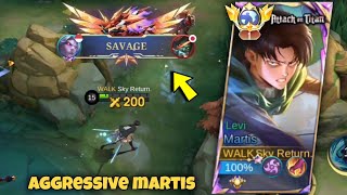 SAVAGE TOP GLOBAL MARTIS PERFECT amp SUPER AGGRESSIVE GAMEPLAY🔥  BEST BUILD 2024  MLBB [upl. by Peednama]